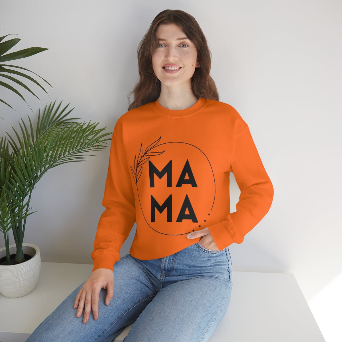 Mama Crewneck, Heavy Blend, Women's Sweatshirt