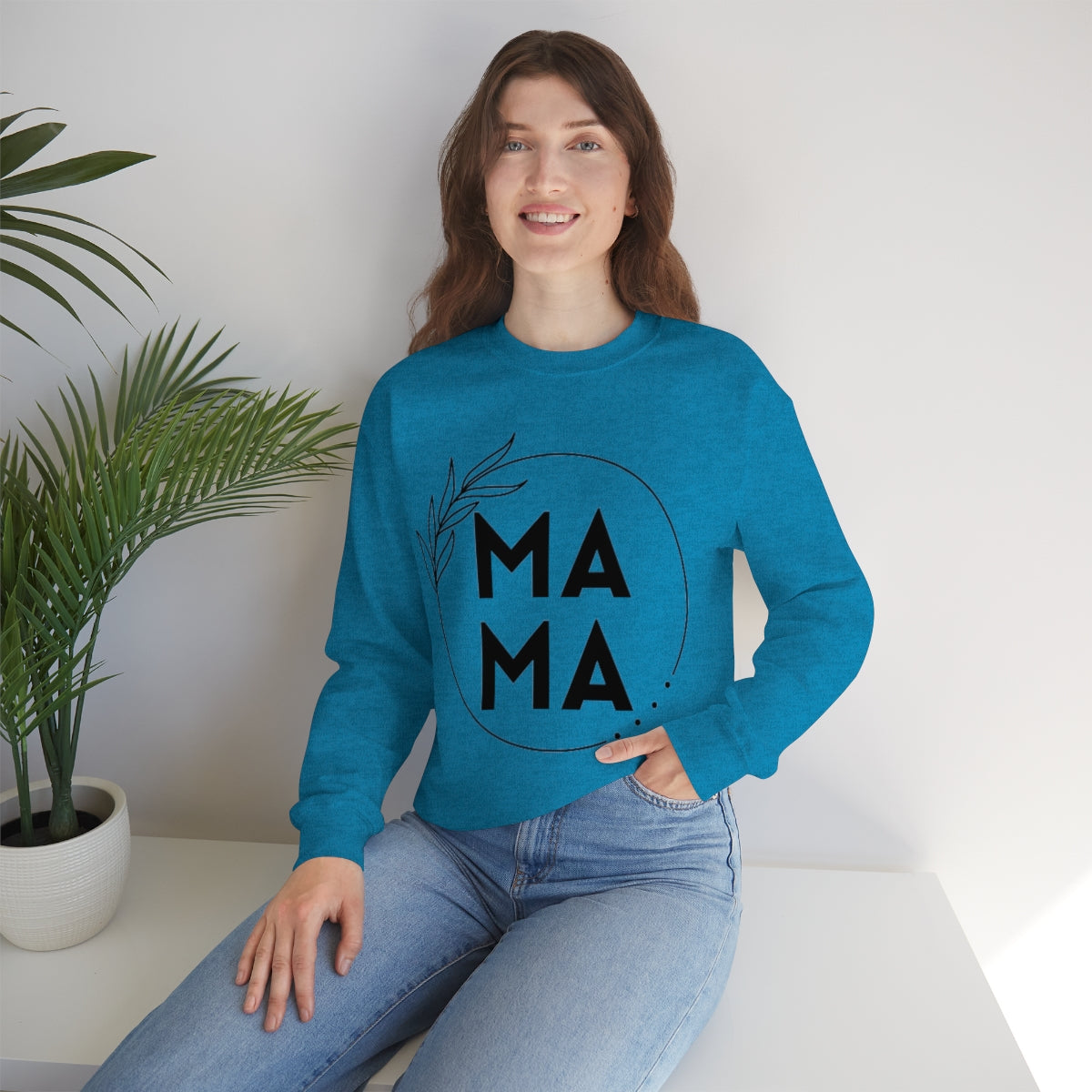 Mama Crewneck, Heavy Blend, Women's Sweatshirt