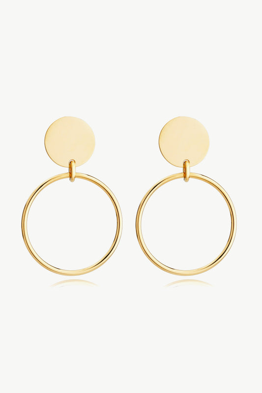 Women's Gold-Plated Stainless Steel Drop Earrings