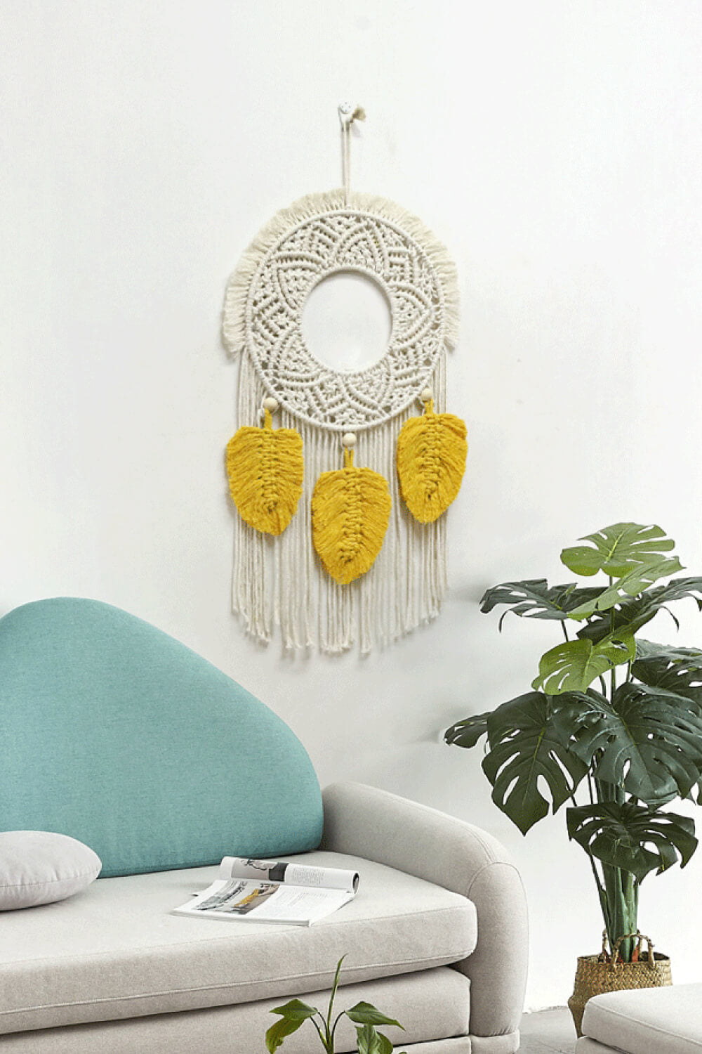 Hand-Woven Fringe Wall Hanging