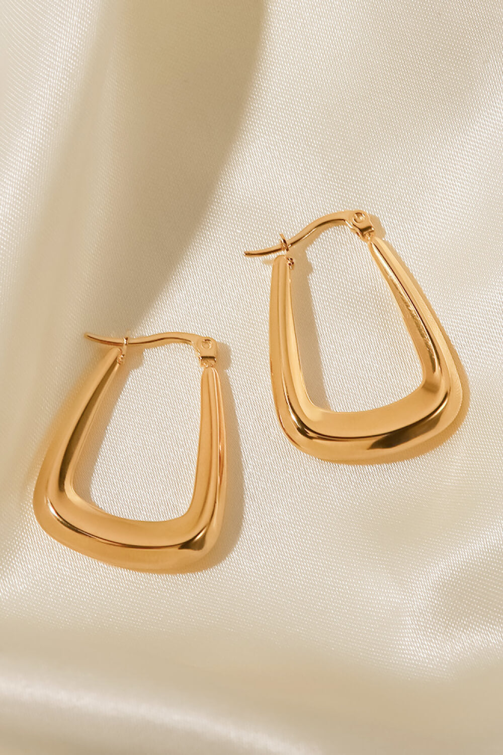 18K Gold-Plated Geometric Earrings, Women's Gold Jewelry