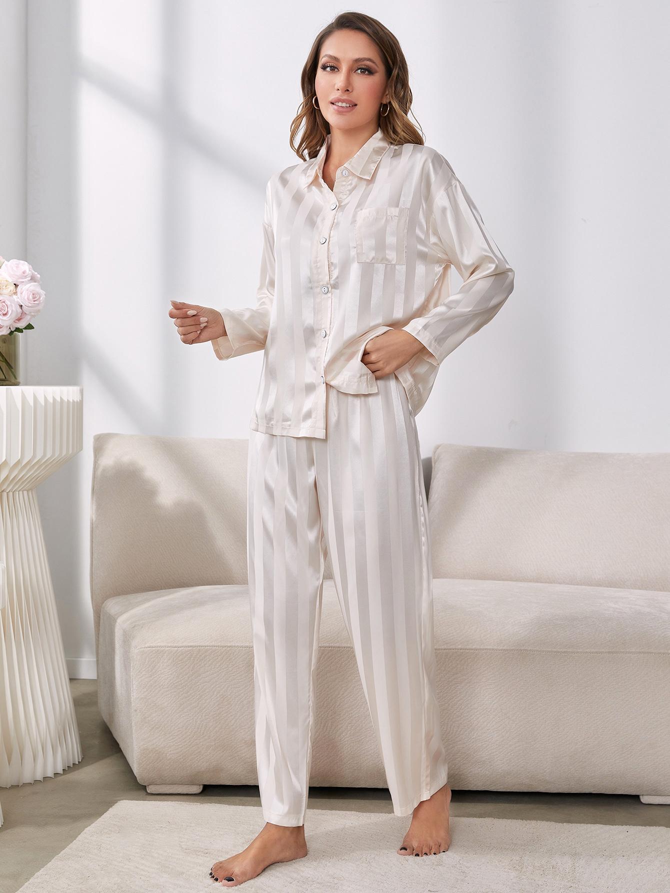 Button-Up Shirt and Bottoms Pajama Set