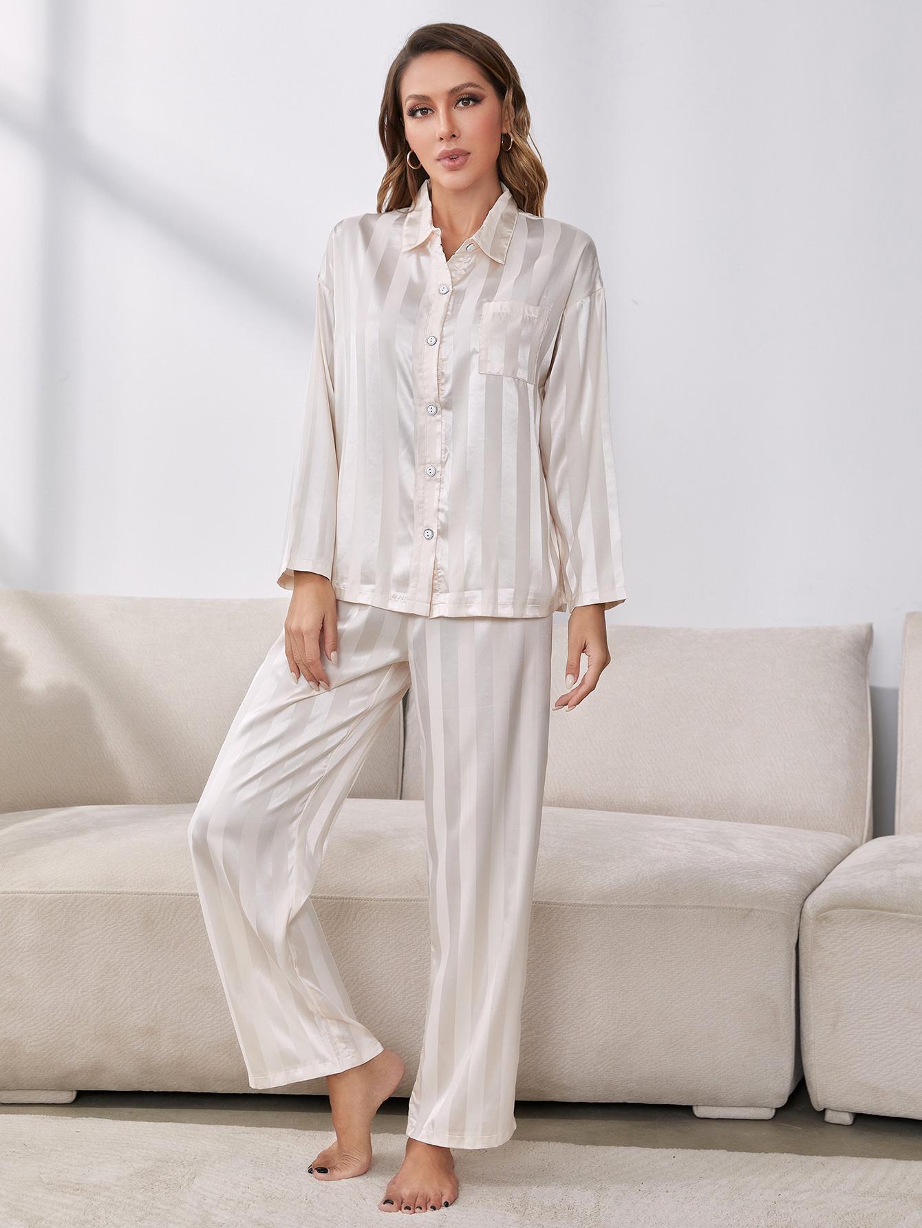 Button-Up Shirt and Bottoms Pajama Set