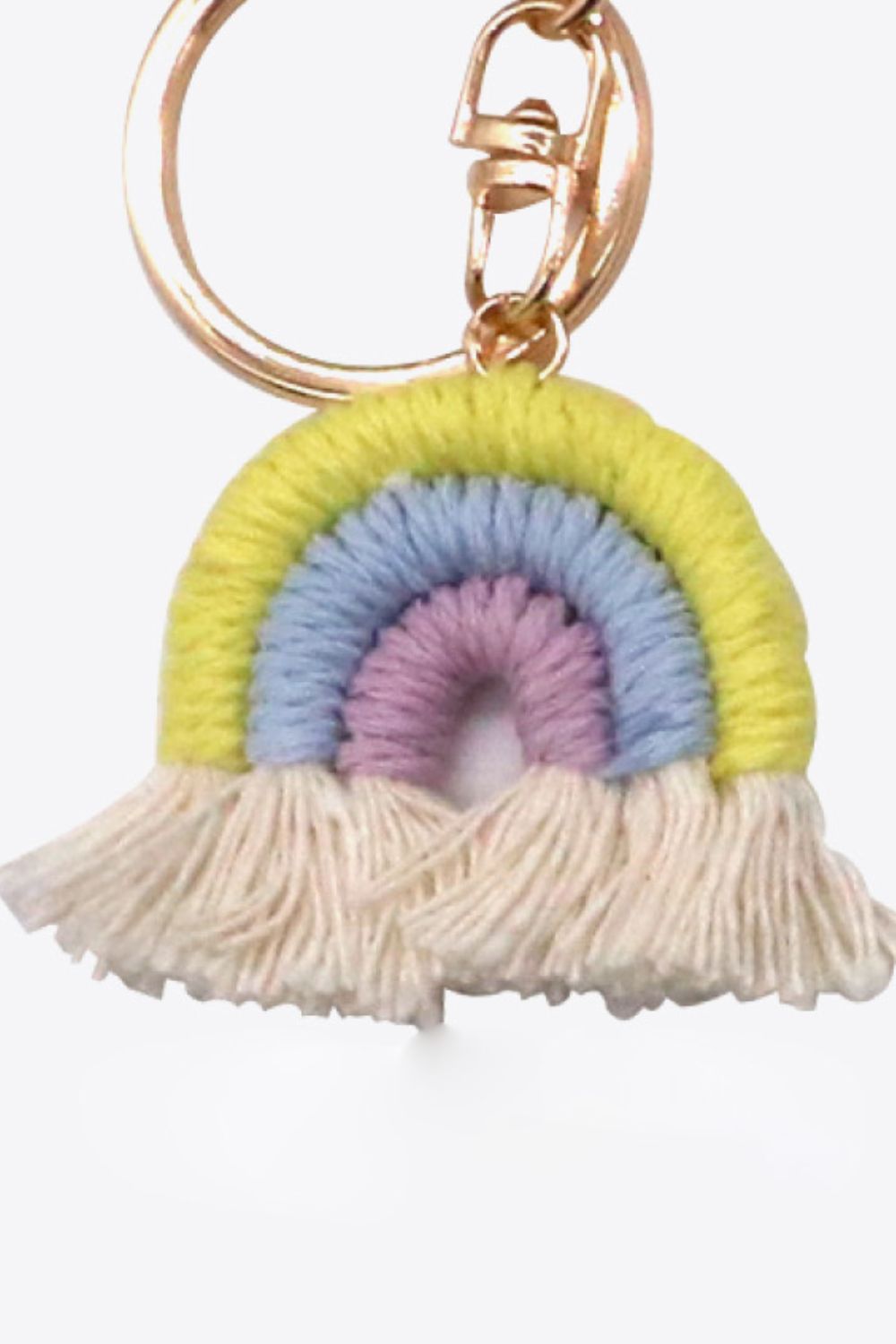 Rainbow Fringe Keychain