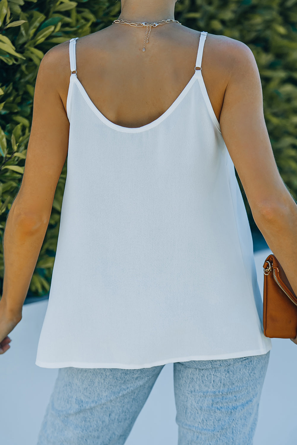 Buttoned V-Neck Cami