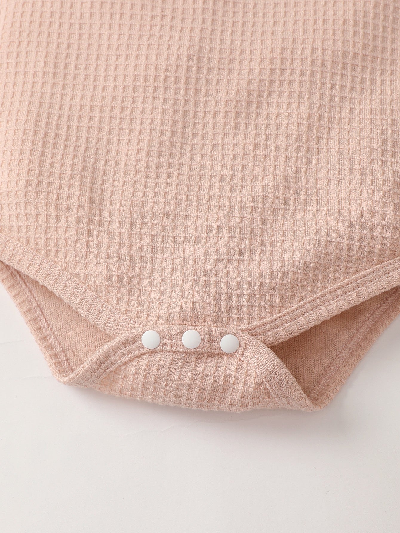 Baby Girl Waffle-Knit Tie-Shoulder Top and Bottoms Set