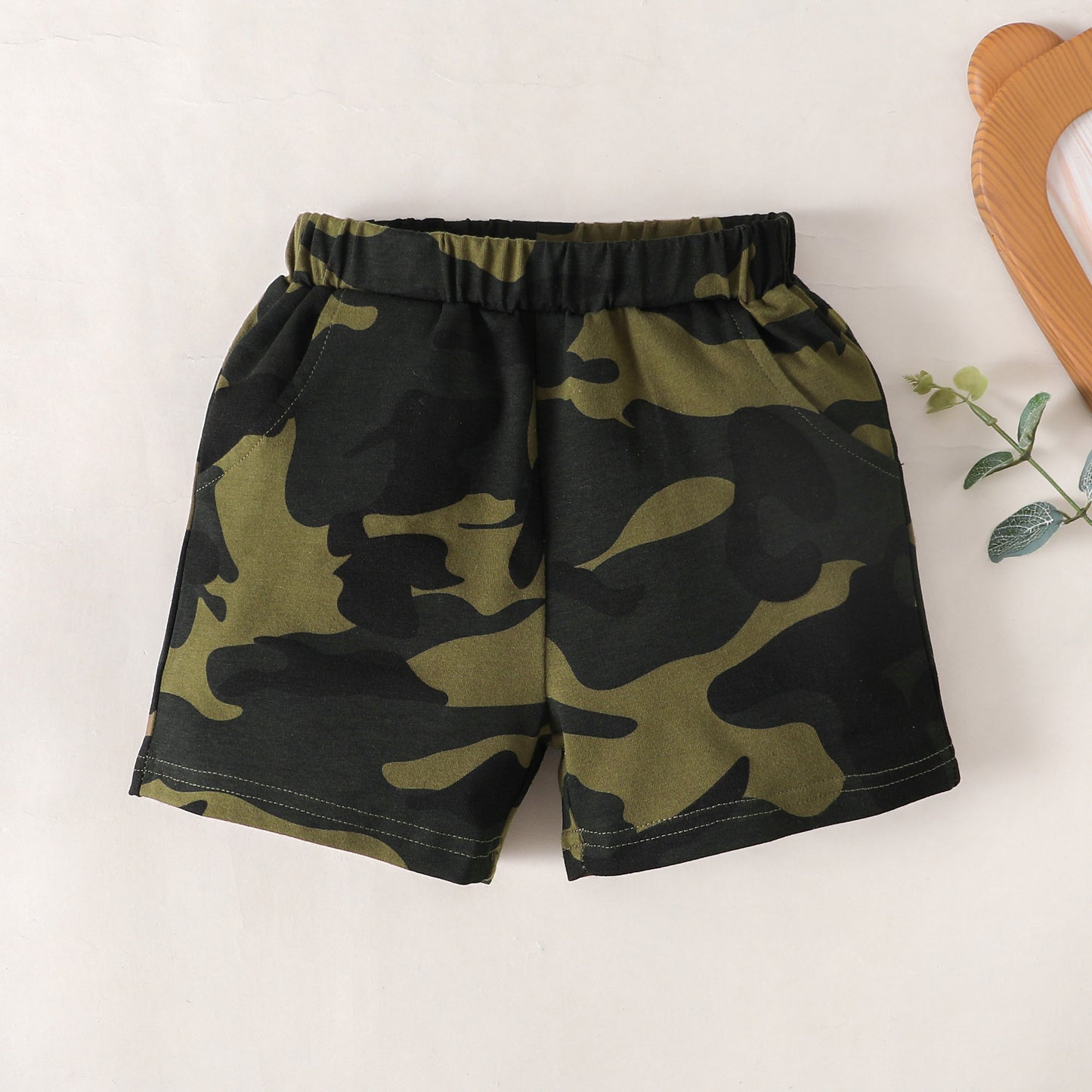 MAMA'S BOY Graphic T-Shirt and Camouflage Bottoms Set