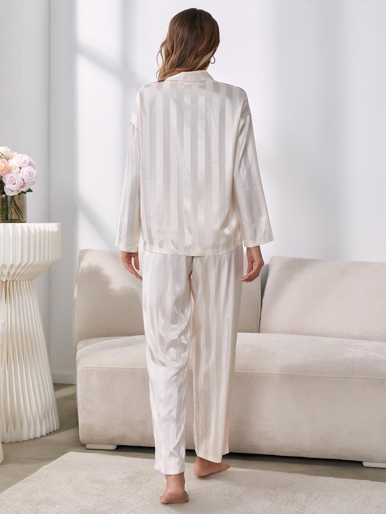 Button-Up Shirt and Bottoms Pajama Set