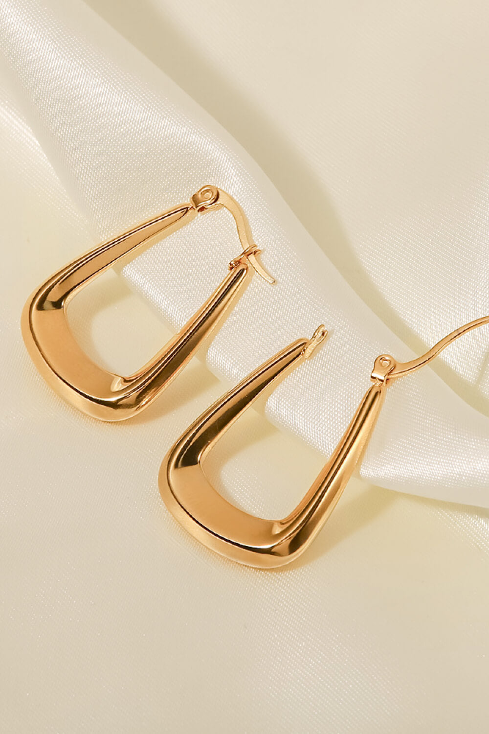 18K Gold-Plated Geometric Earrings, Women's Gold Jewelry